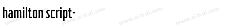 hamilton script字体转换